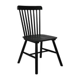 Levede 2x Dining Chairs Kitchen Winsor Black - Low Angle