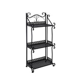 Levede Plant Stand 3 Tiers Outdoor Indoor Black - Low Angle