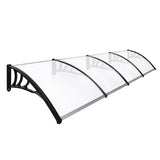 Mountview Window Door Awning Outdoor 1M X 4M Transparent 1x4M - Close-Up Angle