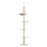 Pawz Cat Tree Tower Scratching Post Scratcher 230-275cm - Low Angle