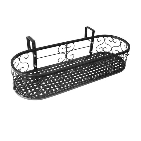 Levede Plant Stand Outdoor Indoor Home Black Oval-1954802666530017280