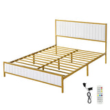 Levede Metal Bed Frame Under Bed Storage Queen Beige - Extra Image