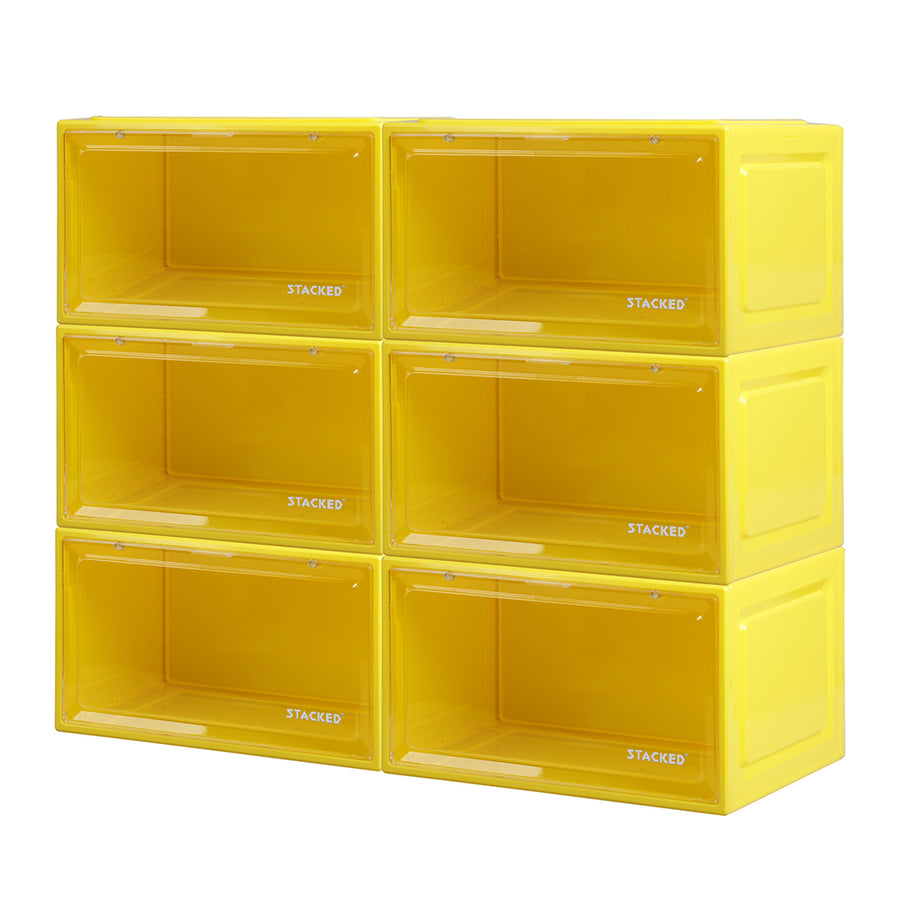 Stacked Sneaker Display Case 6x Clear Yellow-2006733027748745216