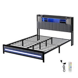 Levede Queen Bed Frame with Storage Headboard RGB LED - Extra Image