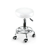 Levede Salon Stool Swivel Hairdressing White - Low Angle