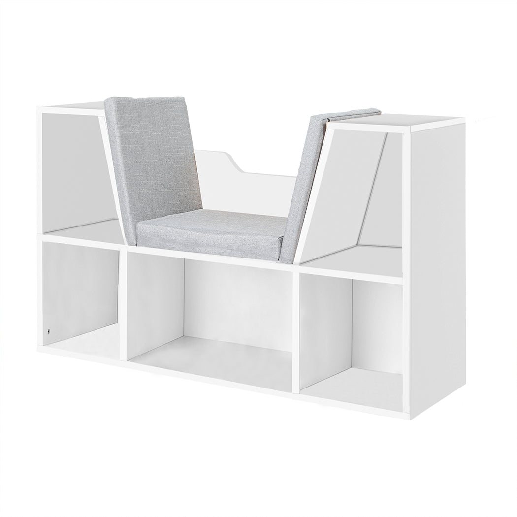 Levede Kids Bookcase Toys Box Shelf White-2018816833779535872