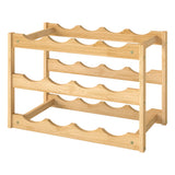 Toque Natural Bamboo Wine Rack 12 Bottles Organizer-2006732763805388800