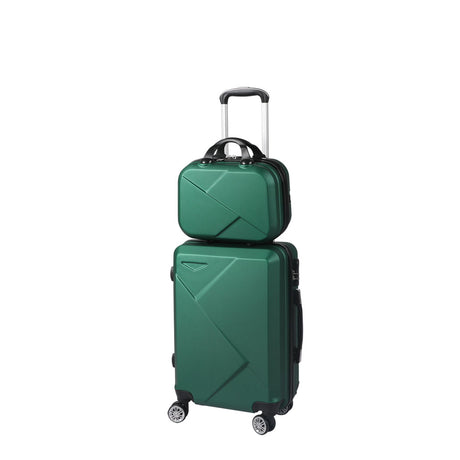Slimbridge 2pcs 20"Travel Luggage Set Green-2006733062121066496