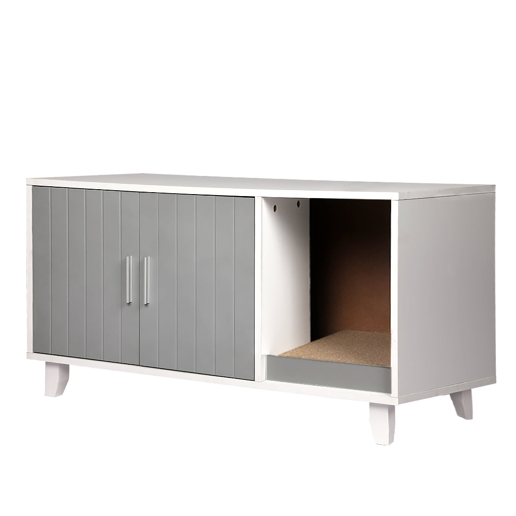 PaWz Enclosed Cat Litter Cabinet Box Grey-2018816830264709120