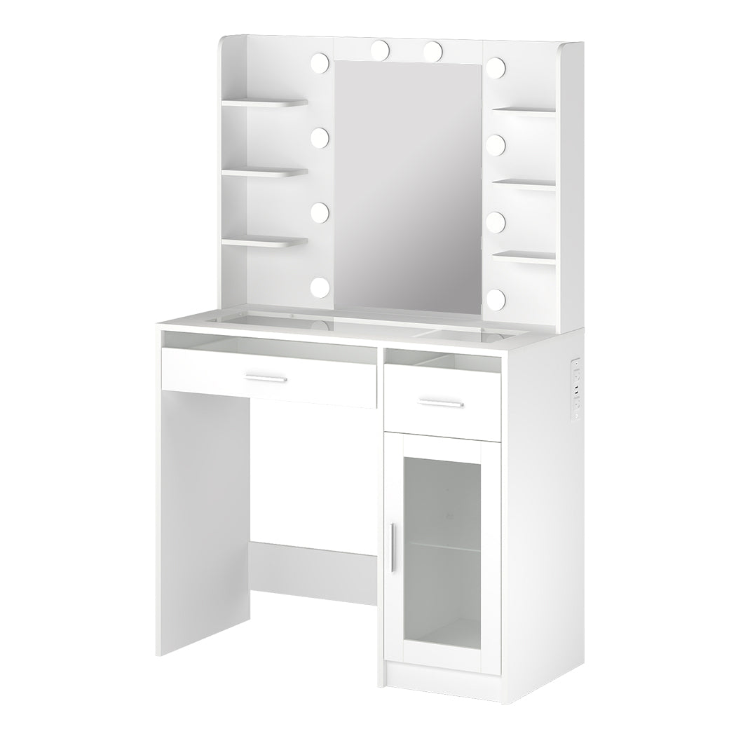 Levede Vanity Desk Makeup Mirror Storage Dressing Table-2011971131304710144