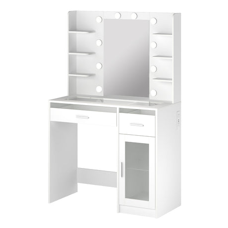 Levede Vanity Desk Makeup Mirror Storage Dressing Table-2011971131304710144