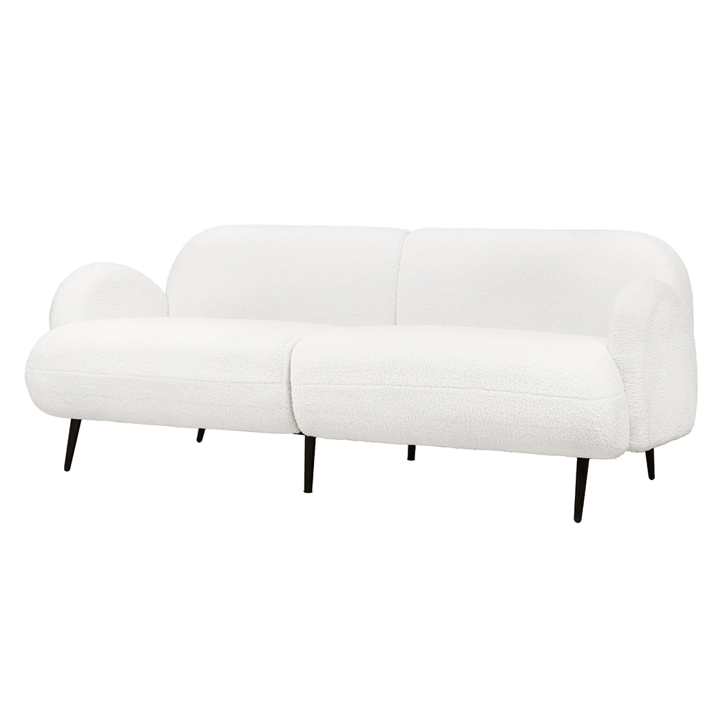 Levede Cloud Sofa 3 Seater Sherpa Fleece White-1954802386396647424