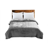 DreamZ 320GSM 220x160cm Ultra Soft Mink Silver Single - Low Angle