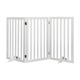 PaWz Wooden Pet Gate Dog Fence Safety White 400x 3MM-2006732963521368064