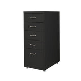Levede 5 Drawer Office Cabinet Drawers Black - Extra Image