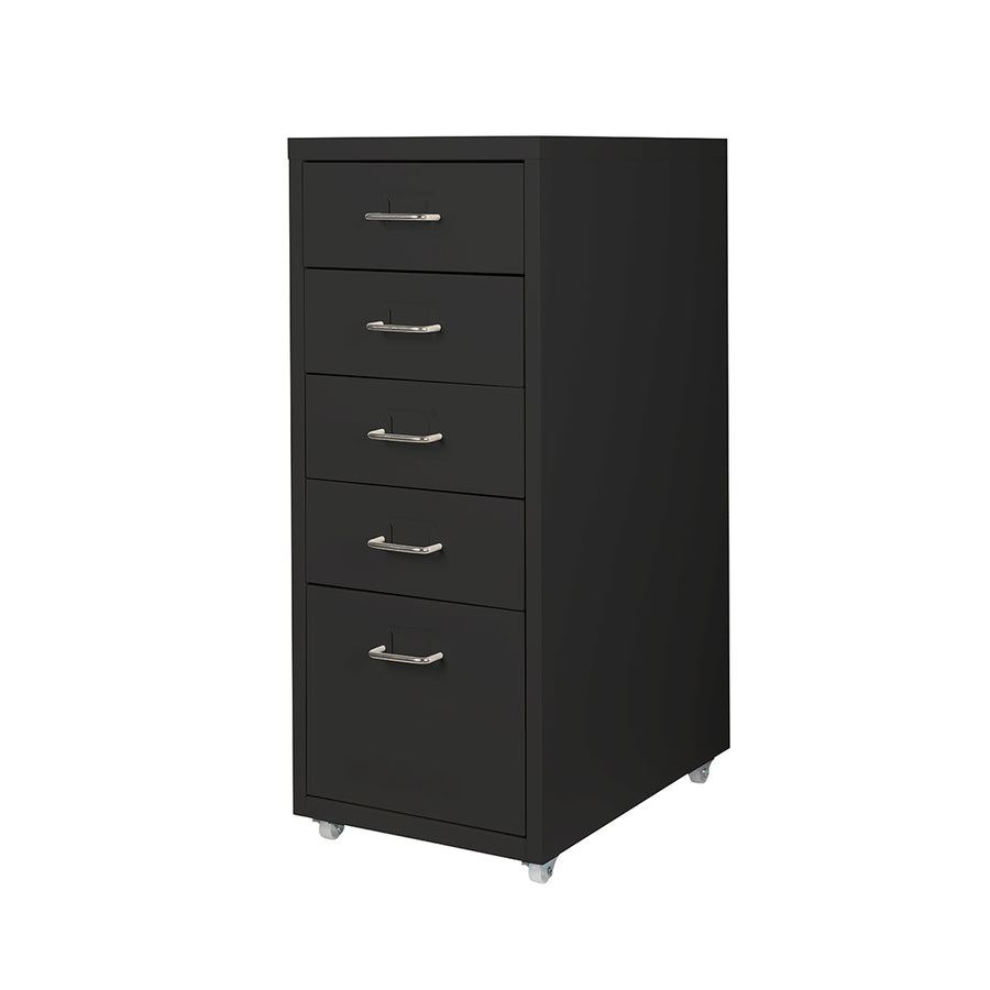 Levede 5 Drawer Office Cabinet Drawers Black-2018816806168432640