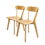 Levede 2x Dining Chairs Wooden Kitchen Chair - Low Angle