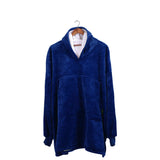 DreamZ Blanket Hoodie Adult Sweatshirt Navy Blue-2018816640342429696