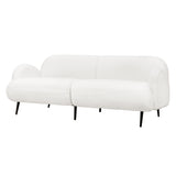 Levede Cloud Sofa 3 Seater Sherpa Fleece White - Low Angle