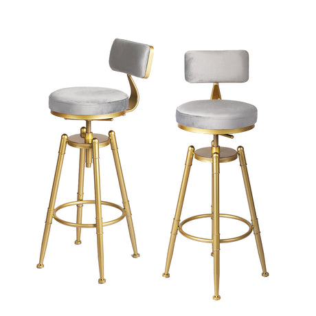 Levede 1x Bar Stools Kitchen Stool Chair Grey-2018816849235546112