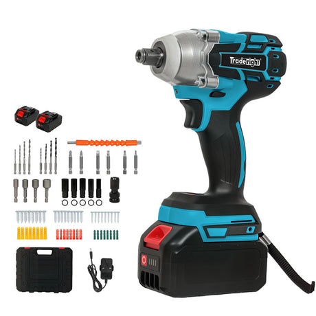 Traderight Impact Wrench 21V Cordless,73pcs,550Nm 2x4.0Ah-1960920173313658880