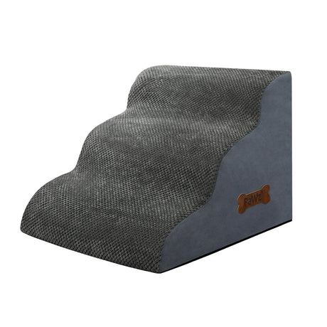 Pawz 3 Steps Pet Stairs Dog Ramp High Density Foam Grey-2006732707169701888