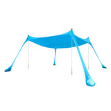 Beach Tent Camping Canopy 4-6 Person Family Sun Shade Shelter 300x300cm Blue-2018816811499393024