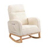 Levede Rocking Chair Ottoman Footrest With Side Pocket - Low Angle