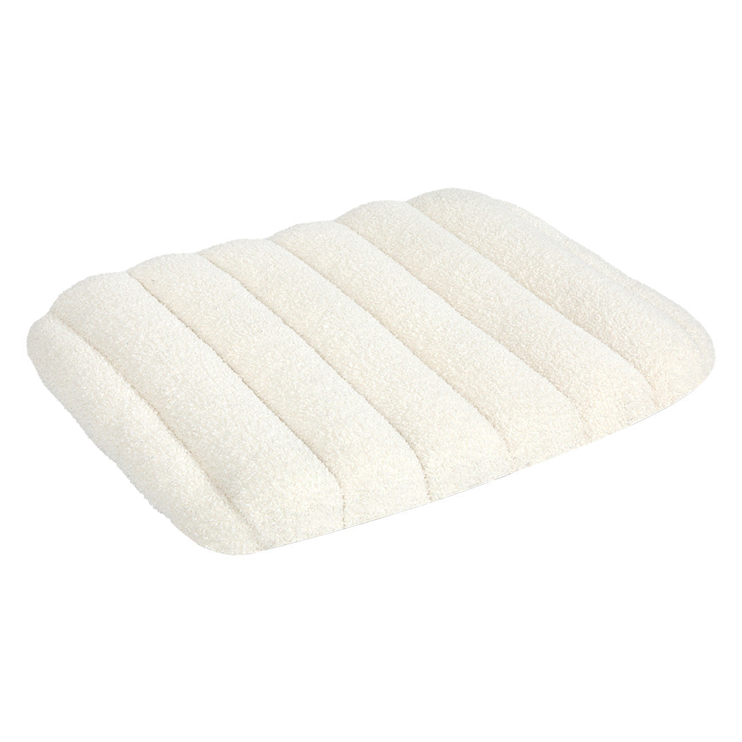 Pawz S Size Orthopedic Dog Bed with Sherpa Plush Removable Cover in White-2018816662094090240