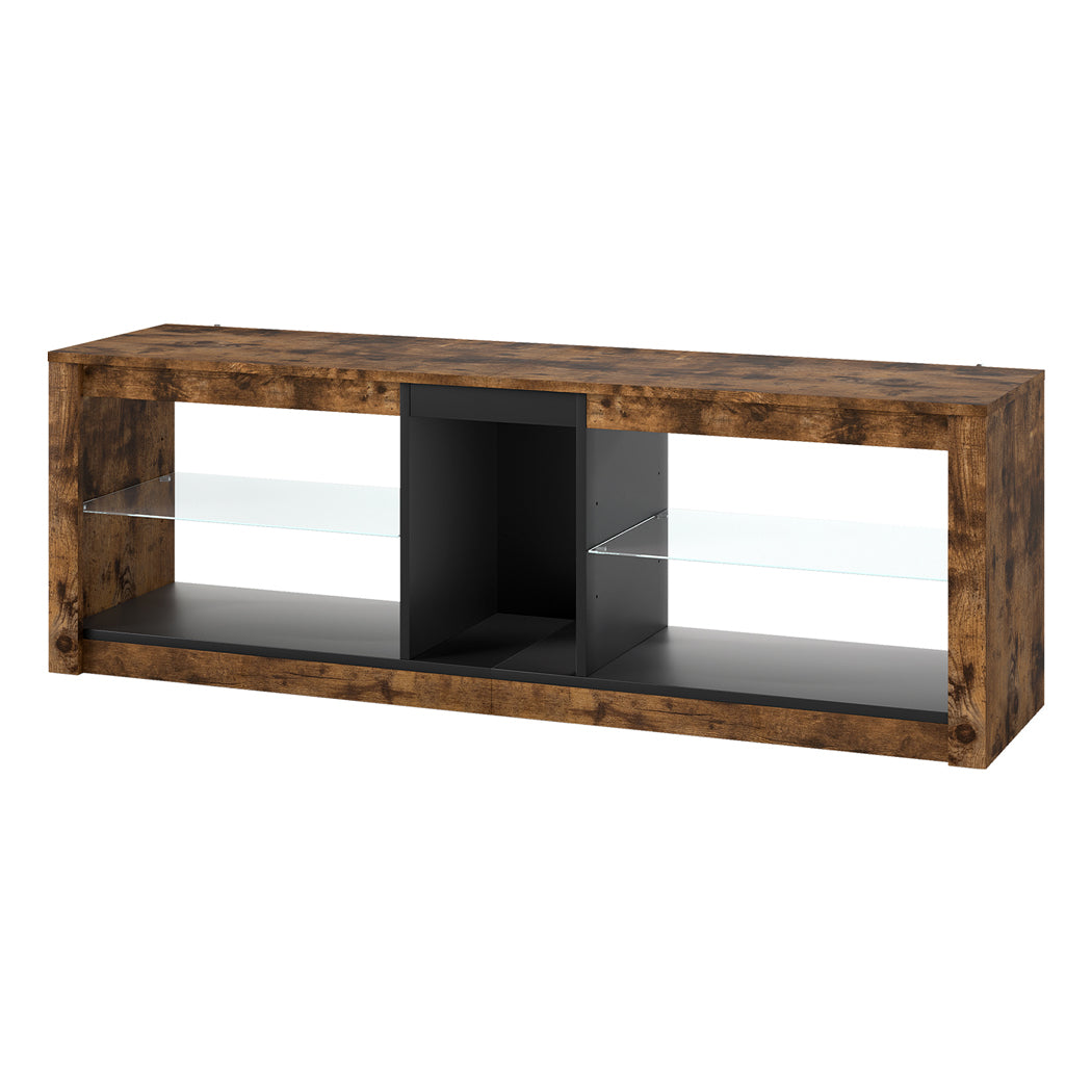 Levede TV Stand Cabinet Glass Display Storage Shelves-2011971130453266432