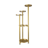 Levede Plant Stand Outdoor Indoor Flower Gold Medium - Rear View