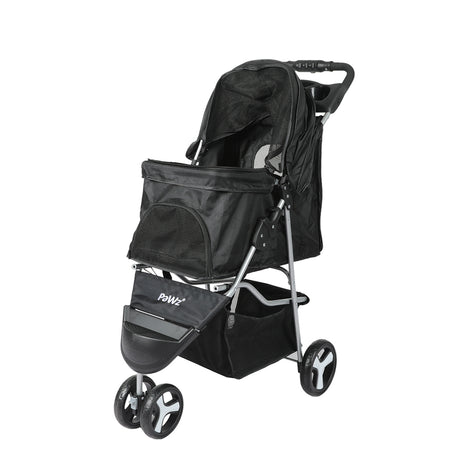 PaWz Large Pet Stroller Dog Cat Carrier Black-2006733030508597248
