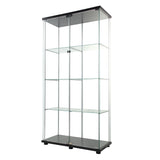 164cm Glass Display Cabinet 2 Doors - Extra Image