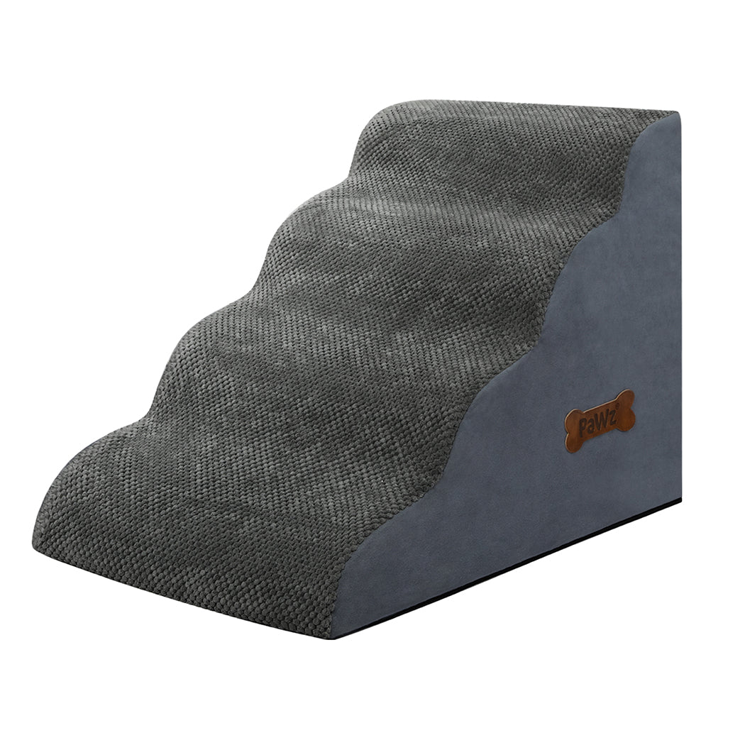 Pawz 4 Steps Pet Stairs Dog Ramp High Density Foam Grey-2018816756843417600
