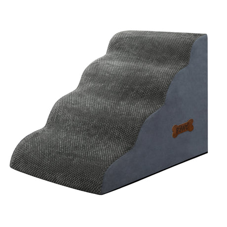 Pawz 4 Steps Pet Stairs Dog Ramp High Density Foam Grey-2018816756843417600