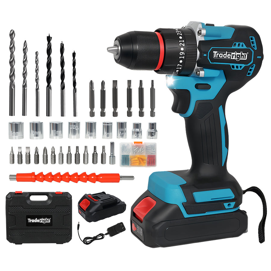 Traderight 21V Cordless Impact Drill with LED Light-2018816790175551488