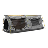 Mountview King Single Swag Camping Swags Grey - Low Angle