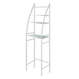 Dutxa 3 Tier Over Toilet Storage Shelf White - Low Angle