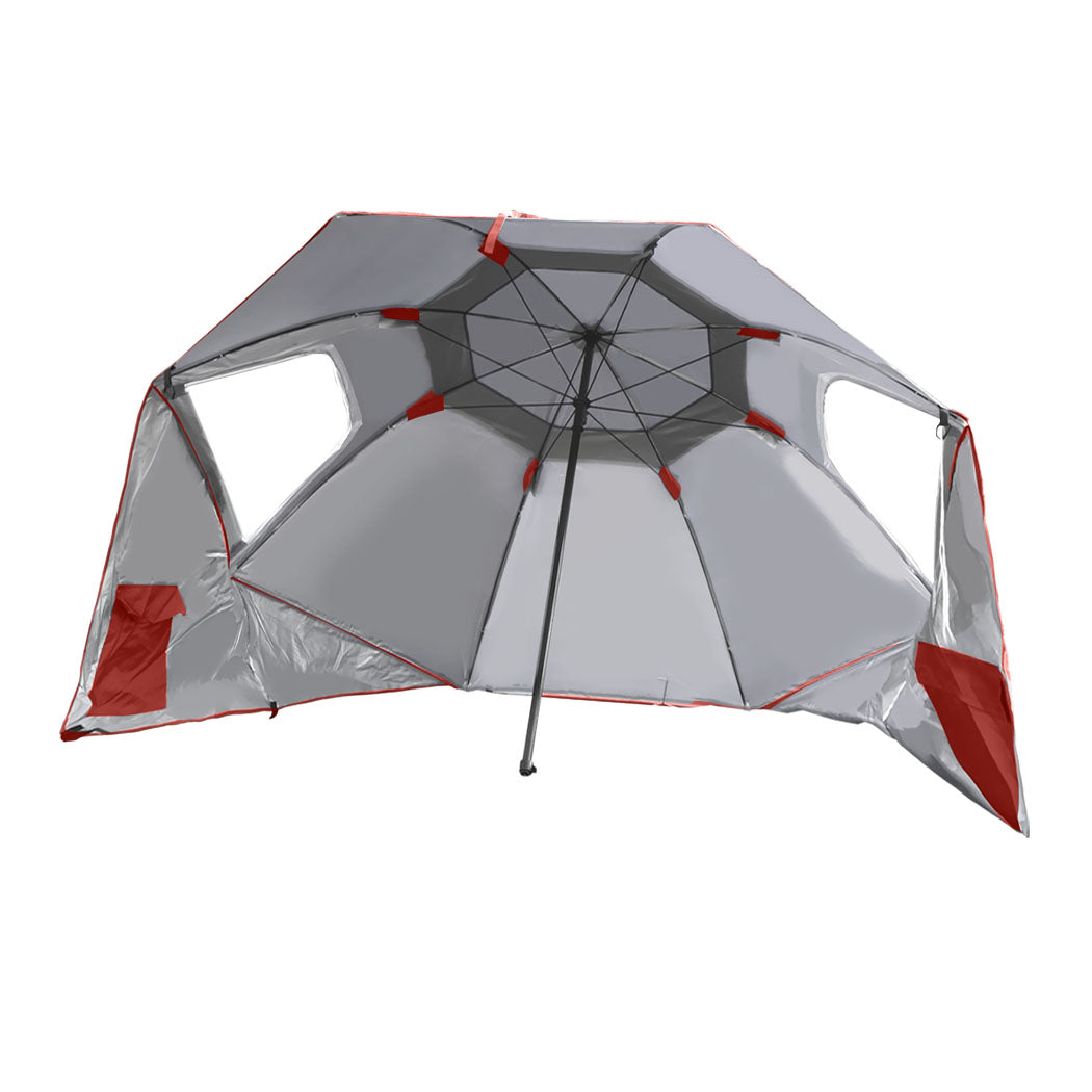 Mountview Beach Umbrella Outdoor Umbrellas Red 2.33M-2018816736698175488