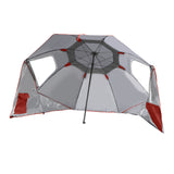 Mountview Beach Umbrella Outdoor Umbrellas Red 2.33M - Low Angle