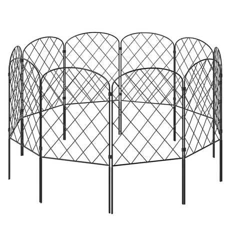 Mountview 10 Pcs Garden Fence Border Rustproof Metal-2006733422399197184