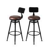 Levede 2x Bar Stool Kitchen Wooden PU-2006733237233258496