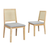 Levede 2x Rattan Dining Chair Solid Wood Lounge - Extra Image