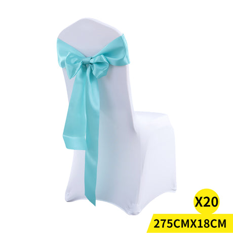 20x Satin Chair Sashes Cloth Cover Wedding Tiffany-2018816625234546688