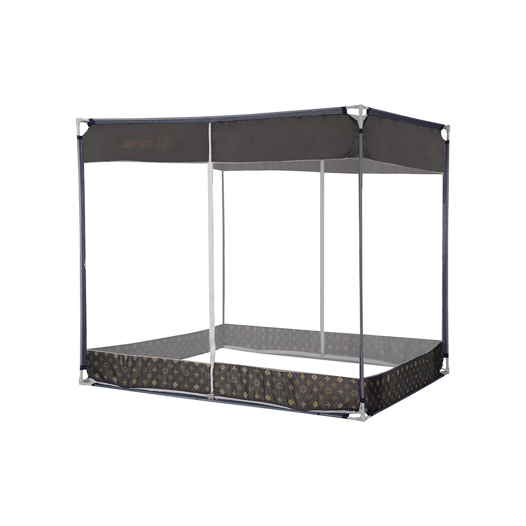 Dreamz Mosquito Bed Nets Foldable Canopy Square Grey-1954802841772232704