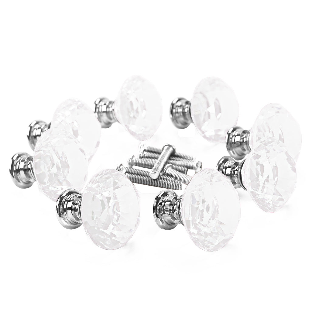10 Pcs 30mm Clear Diamond Shape Glass Transparent-2006733141624098816
