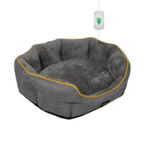 PaWz Electric Pet Heater Bed Heated S Grey Small - Low Angle