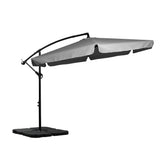 Mountview 3M Cantilever Umbrella Outdoor Grey With Base - Low Angle