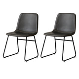 Levede 2x Dining Chairs Kitchen Table Black-2006733277083340800