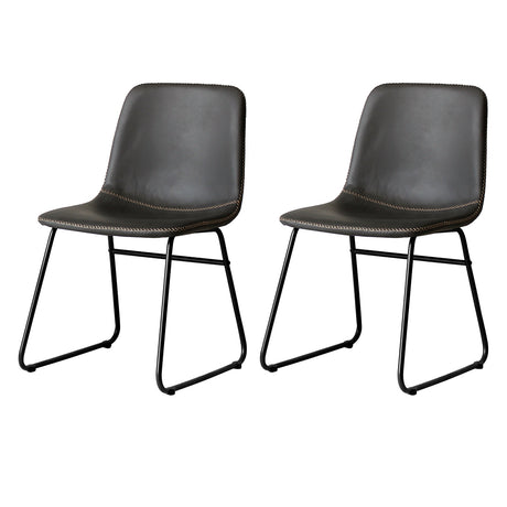 Levede 2x Dining Chairs Kitchen Table Black-2006733277083340800